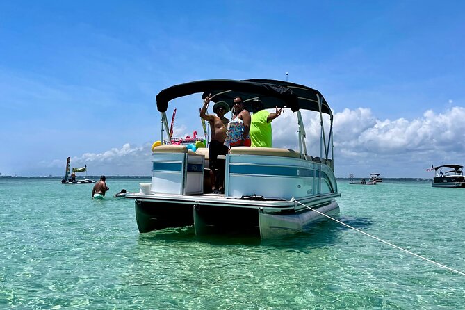 Private Crab Island Pontoon Charter With Inflatables