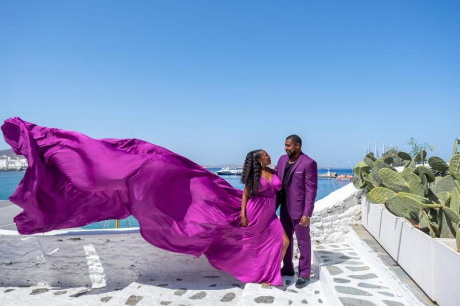Private Flying Dress Photoshoot Santorini
