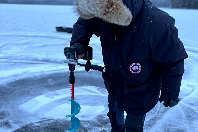 PRIVATE Ice Fishing Snow Scooters Lunch in a Glass Igloo - Overview of the Experience