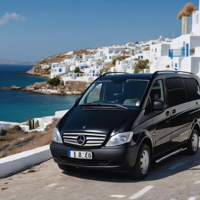 Private Transfer: From Mykonos Airport to Windmills-Mini Van