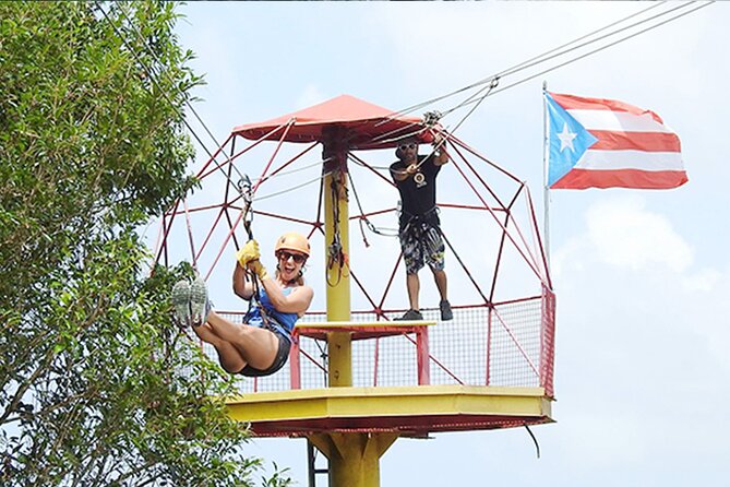Rainforest Zipline, Luquillo Beach, and Natural Springs Day Trip
