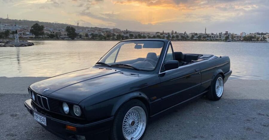 Rethymno: Ride With a BMW 318I Cabrio for 12 Hours