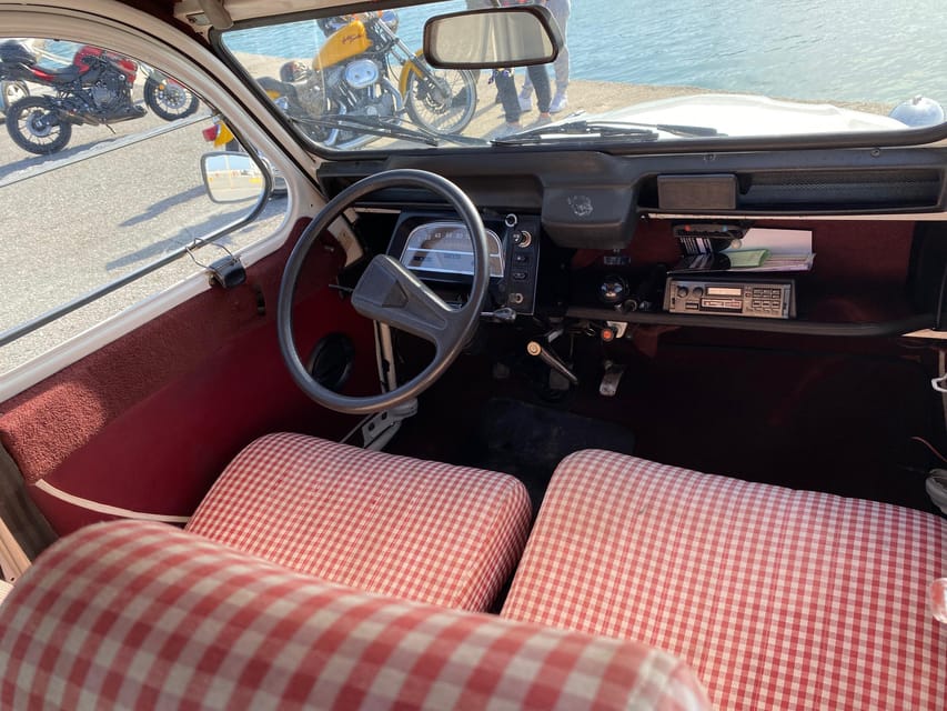 Ride With a Citroen 2CV Dolly 1989 Red-White for 12 Hours