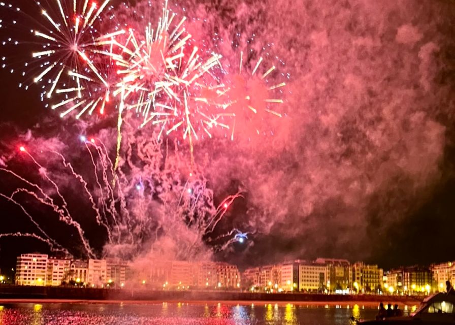 San Sebastian: Yacht Cruise With Fireworks Experience