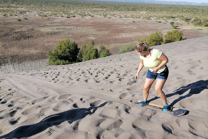 Sandboarding at the Mogote Dunes