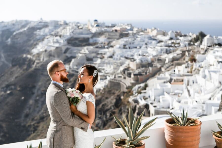 Santorini: Casual Photoshoot by Flying Dress