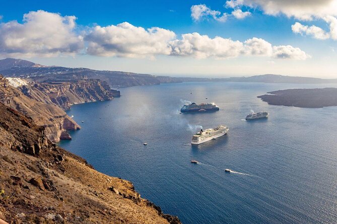 Santorini Full Day Catamaran Private Cruise Incl. Meal, Drinks & Free Transport
