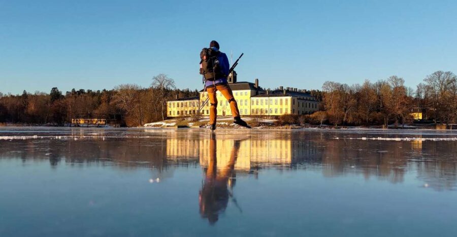 Stockholm: Nordic Ice Skating for Beginners on a Frozen Lake