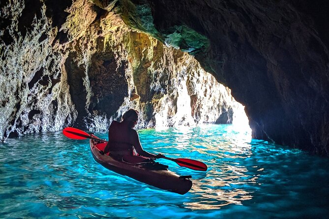 Sunset Kayak Adventure & Caves Tour, Swimming & Aperitif