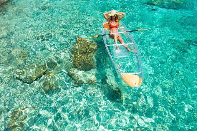 TRANSPARENT KAYAKING or SUP-ing AROUND ISLANDS