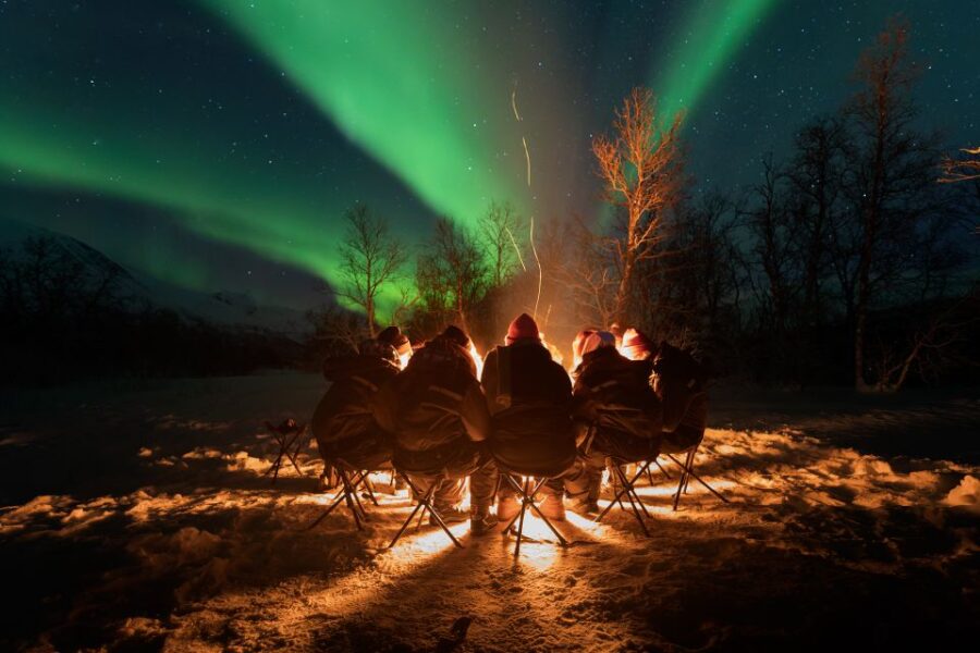 Tromsø: Northern Lights Trip With Campfire and Snacks