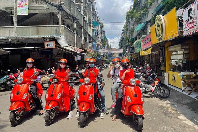 Vespa Female Ao Dai Riders Night Street Food + Train Street Tour