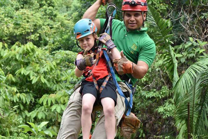 Zip Lining, Rappel and a Tarzan Swing