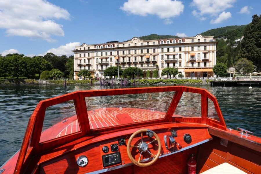 2H Private Tour on Wooden Boat on Lake Como Orrido Di Nesso