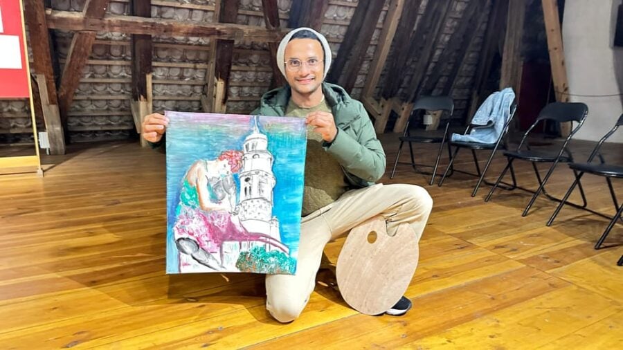 3h Art Workshop in St. Jost Attic in Heart of Krumlov