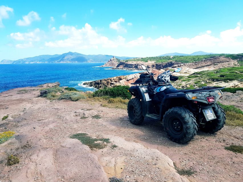 Alghero: Guided Quad Tour With Swim Stop