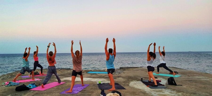 Beach Yoga Class and Swimming - Sliema - Class Overview