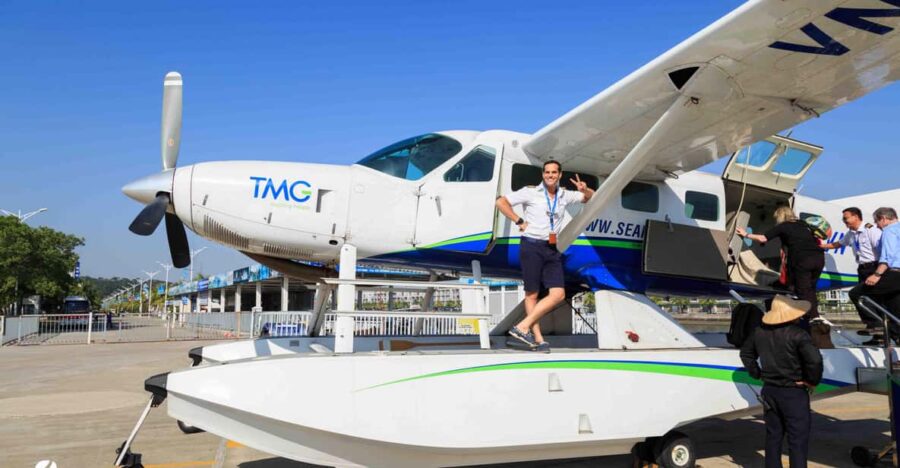 Birds Eye View of Ha Long Bay Seaplane -25 Minutes From SKY