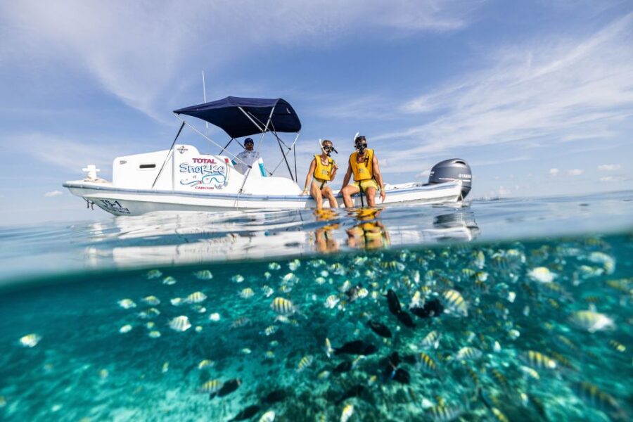 Cancun: Snorkeling Boat Tour With Hotel Transfer and Gear