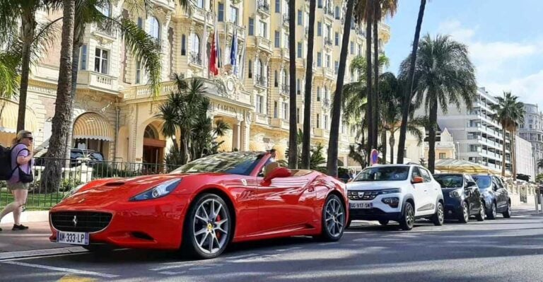 Cannes:private Ferrari Big Tour to Juan Les Pins and Antibes