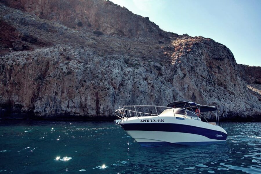 Chania-Kalyves: Private Boat Cruise With Swim Stops