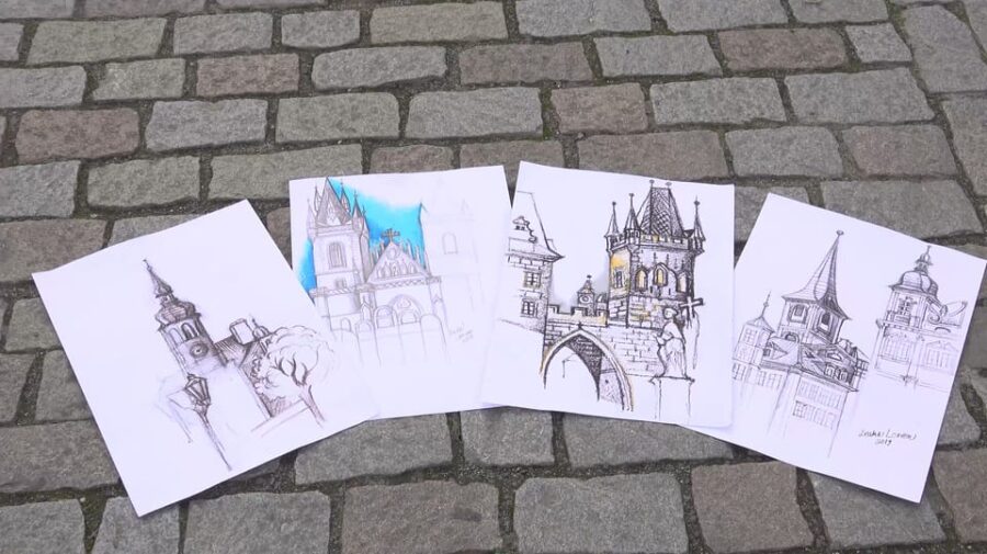 Drawing Architecture Around Prague