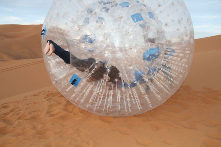 Extreme Adventure With Harness Zorbing in Merzouga Dunes