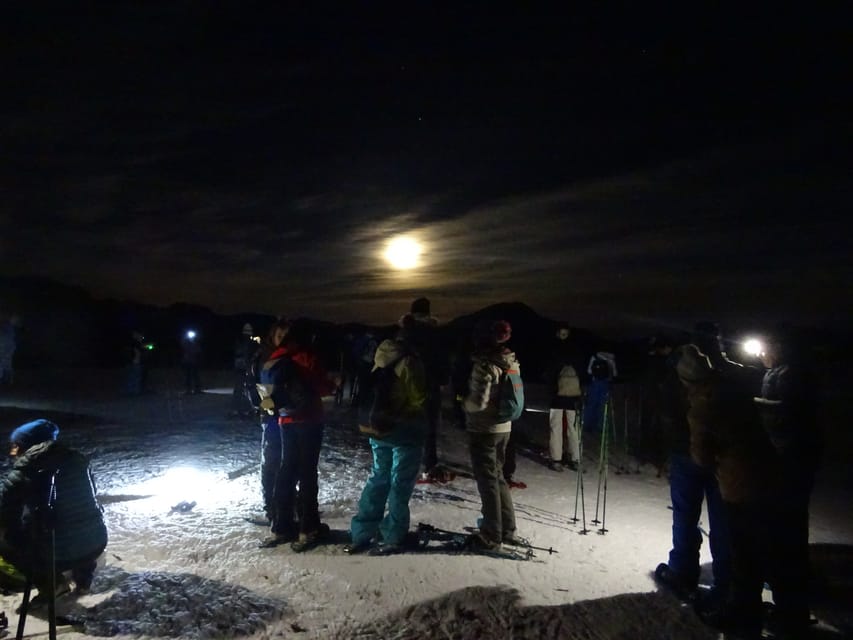 From La Raya: Night Snowshoe Tour in Asturias