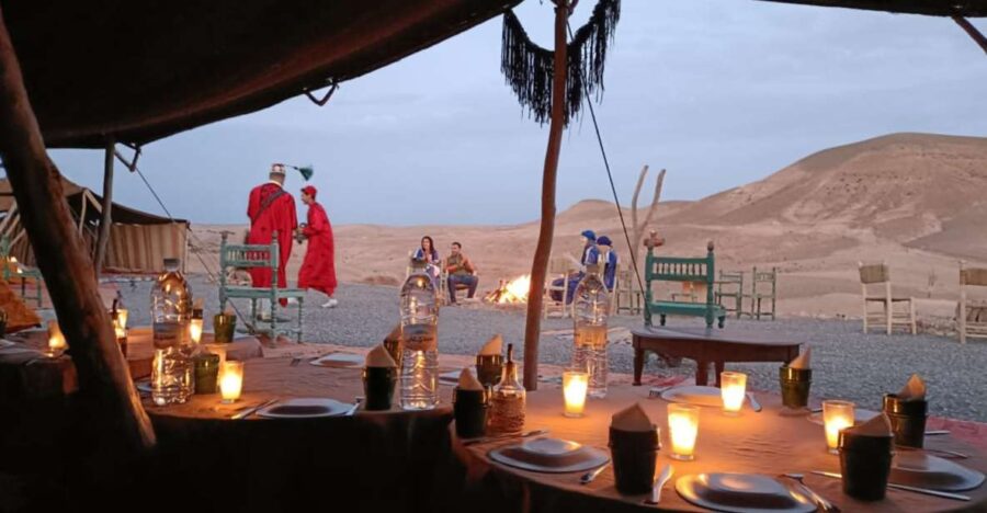 From Marrakech : Agafay Desert Sunset, Camel Ride,and Dinner
