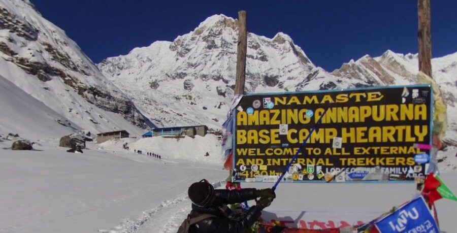 From Pokhara: Family Helicopter Tour of Annapurna Base Camp