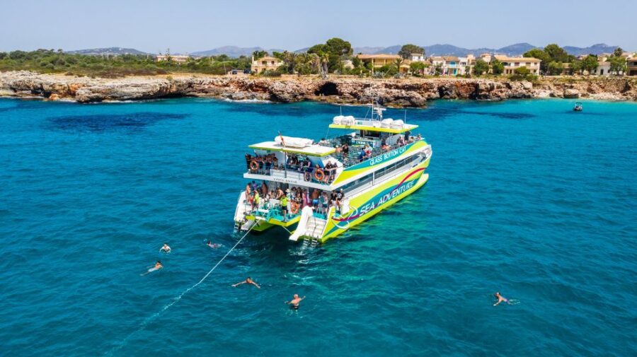 From Porto Cristo: East Coast Glass-Bottom Boat Trip