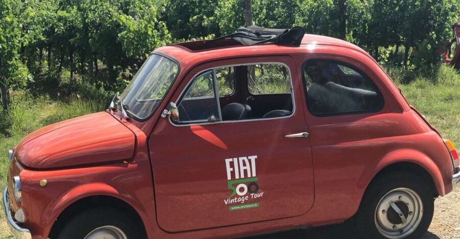 From Siena: Day Tour in a Vintage Fiat 500 With Winery
