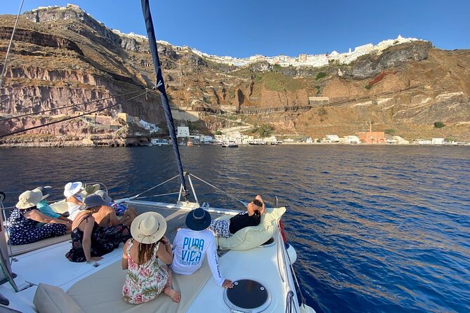 Full Day Santorini Catamaran Private Cruise With Meal and Transfer