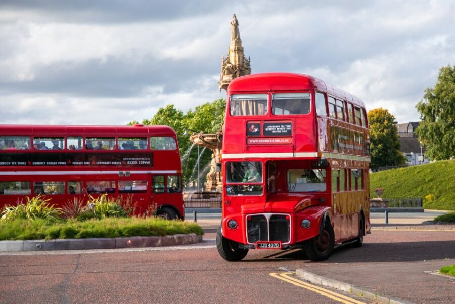 Glasgow: Vintage Bus Tour With Afternoon Tea or Gin