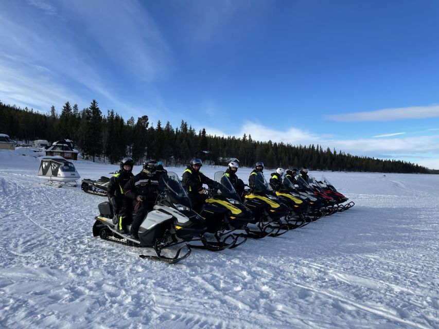 Kiruna: Guided Snowmobile Tour and Swedish Fika Experience