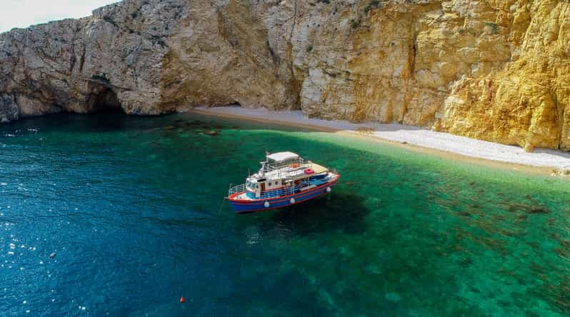 Krk: Golden Beach and Plavnik Cave Cruise With Welcome Drink