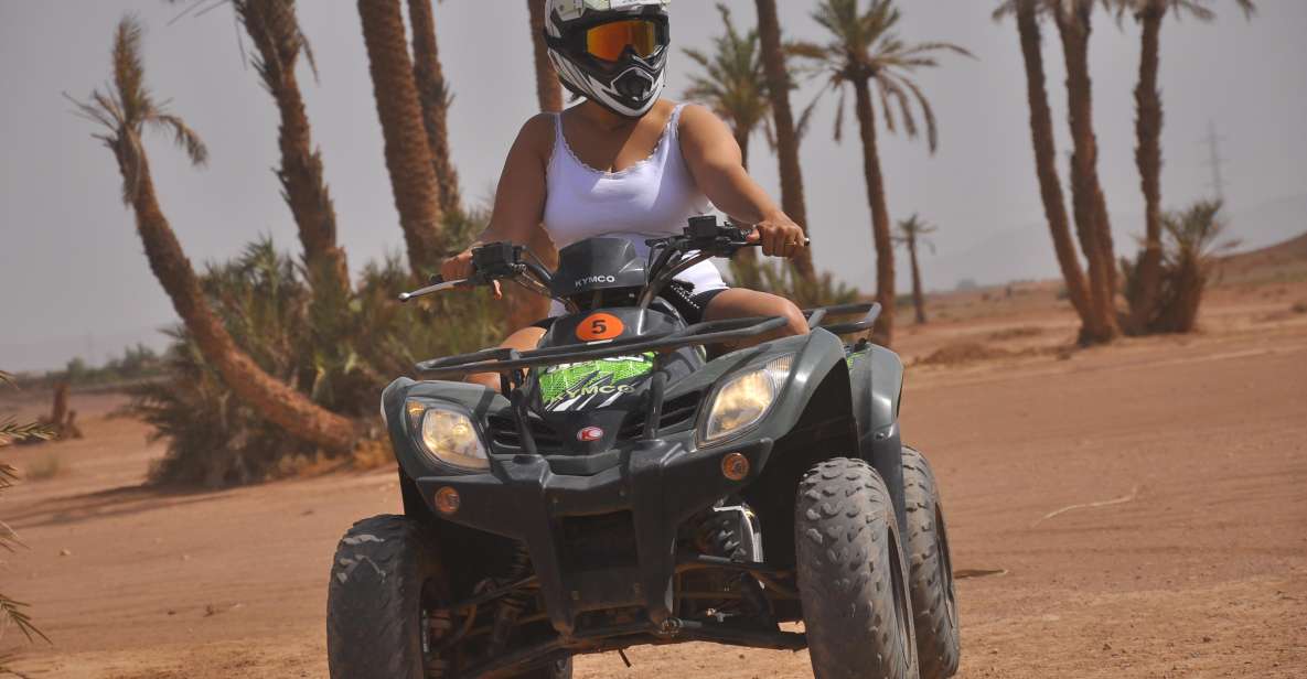 Marrakech: Tour Quad Bike and Camel in Marrakech Palmeraie.