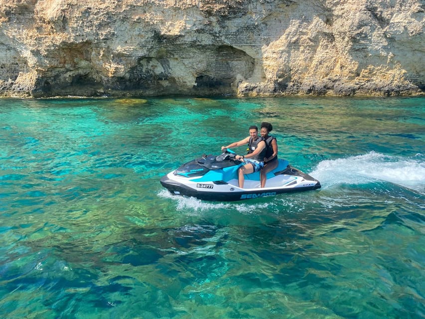 Mellieha: Jet Ski Rental With Safety Boat and Passenger