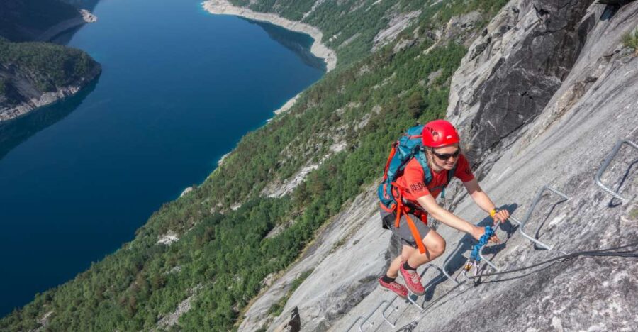 Odda: Full-Day Trolltunga Hiking, and Climbing Tour