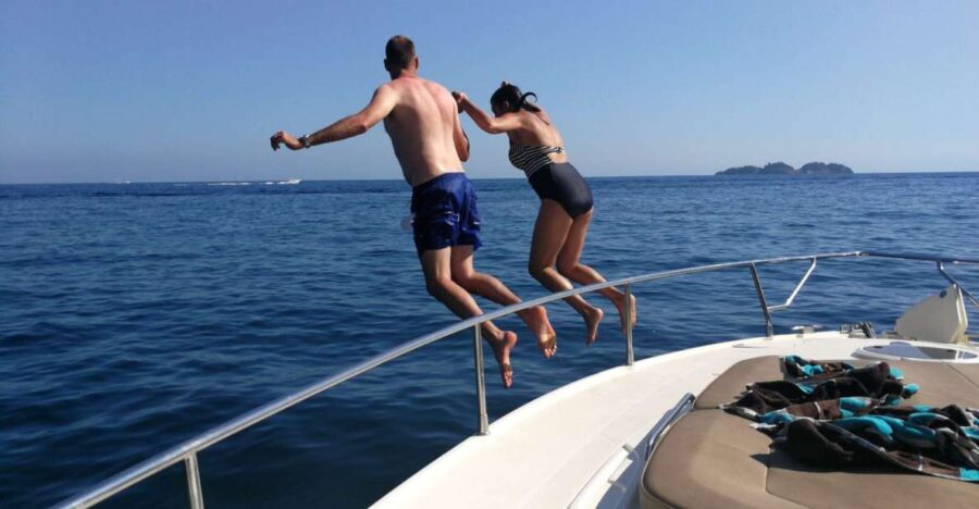 Positano and Amalfi Sharing Swiming Li Gali Island