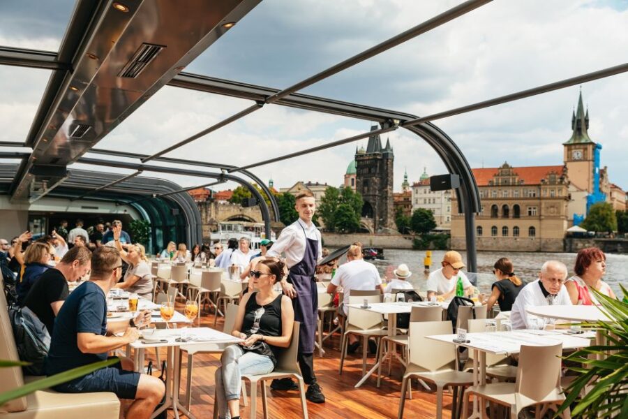 Prague: Vltava River Lunch Cruise in an Open-Top Glass Boat - Activity Overview
