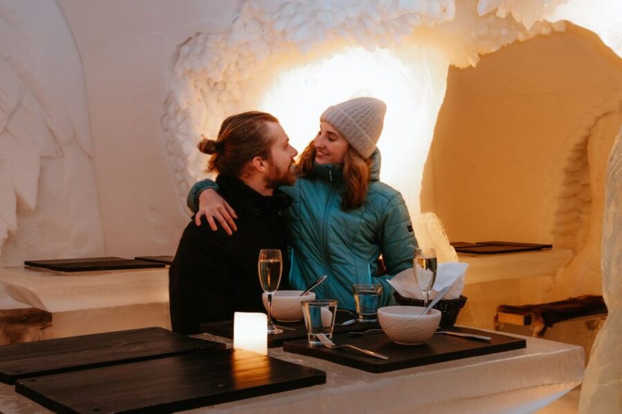 Rovaniemi: Ice Restaurant Dinner With Snow Sauna & Transfer - Transfer to Arctic SnowHotel