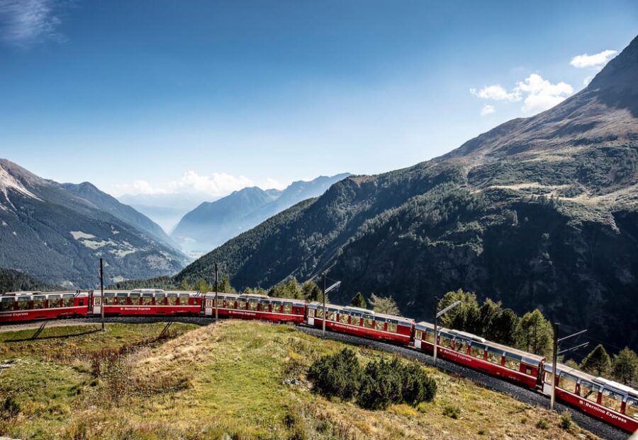 Tirano: Bernina Express One-Way Train Ticket To/From Chur