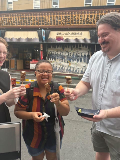 Tsukiji-Asakusa: Wagyu Beef Skewer & Sushi Tour With Guided Tour