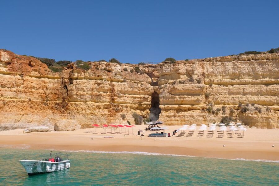Vilamoura: Guided Sightseeing Cruise With Beach BBQ & Drinks