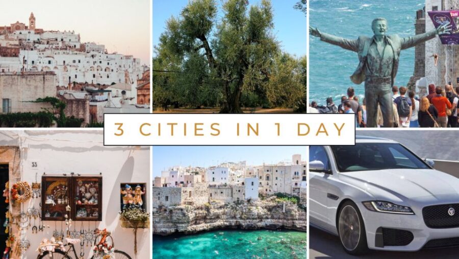 Visit Ostuni, Locorotondo & Polignano! Group Tour From Bari
