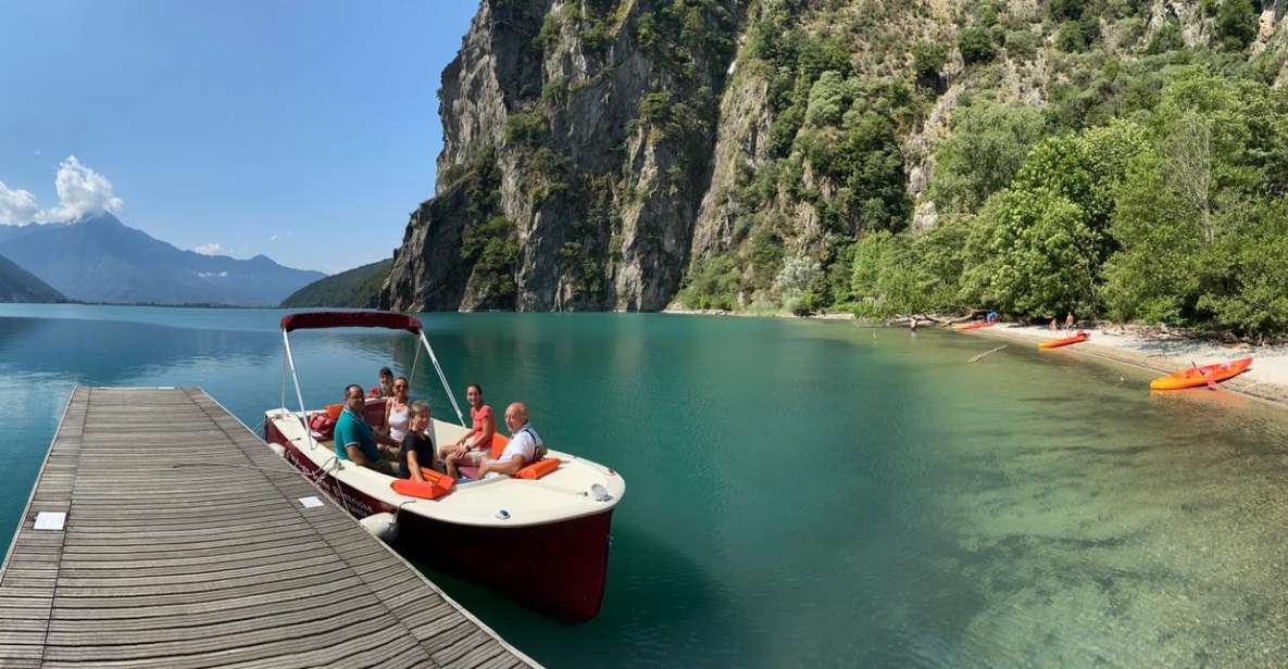 Electric Boat Rental in Colico Como Lake and Natural Reserve - Val Cavra Waterfalls