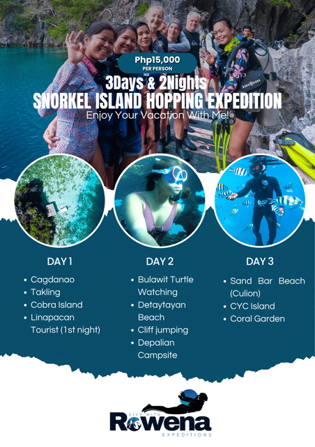 3DAYS AND 2NIGHTS SNORKEL ISLANDS HOPPING EXPEDITION