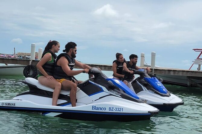 4-Hour Guided Jet Ski Tour to Secret Beach, San Pedro, Belize.