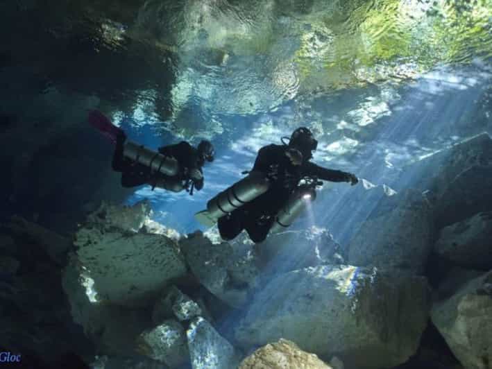 Akumal: 2 Dives at Hells Bells and Cenote Maravilla